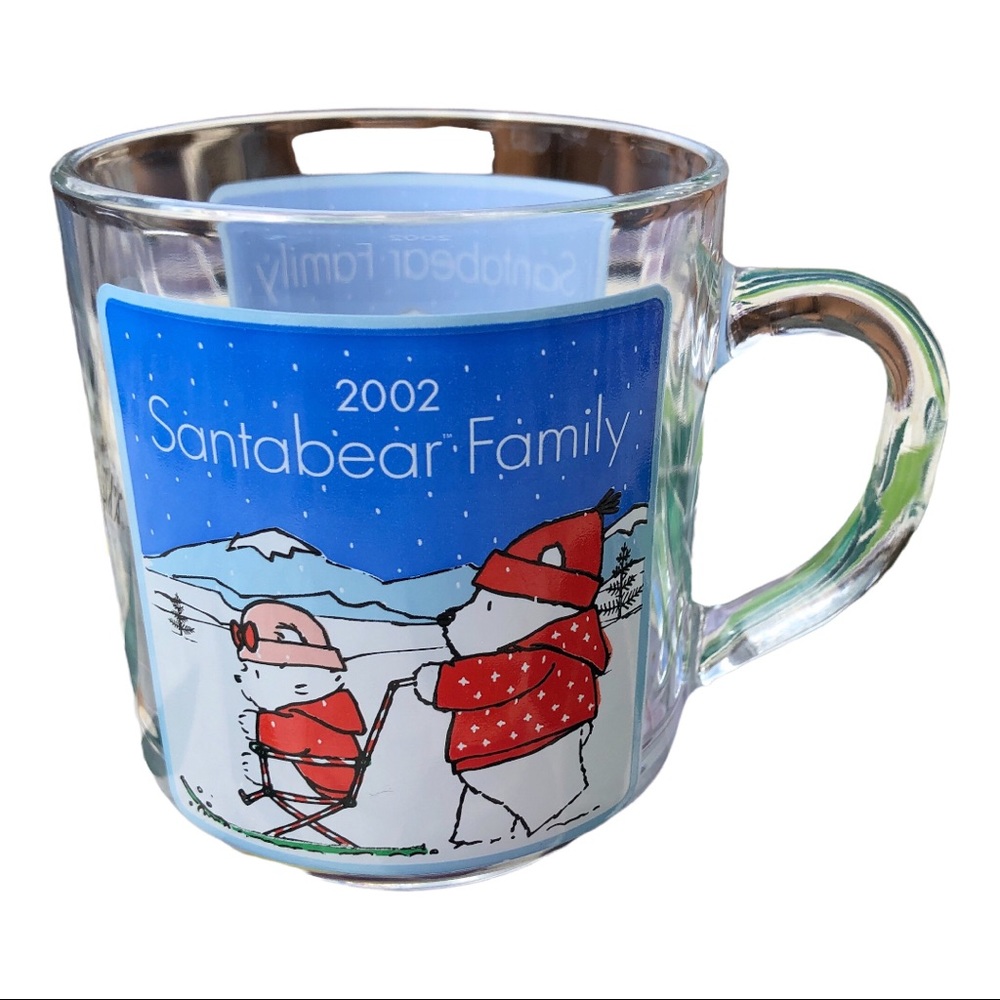 Vtg Luminarc Cup Hot Chocolate Coffee Tea Marshall Fields  Christmas Bear 2002